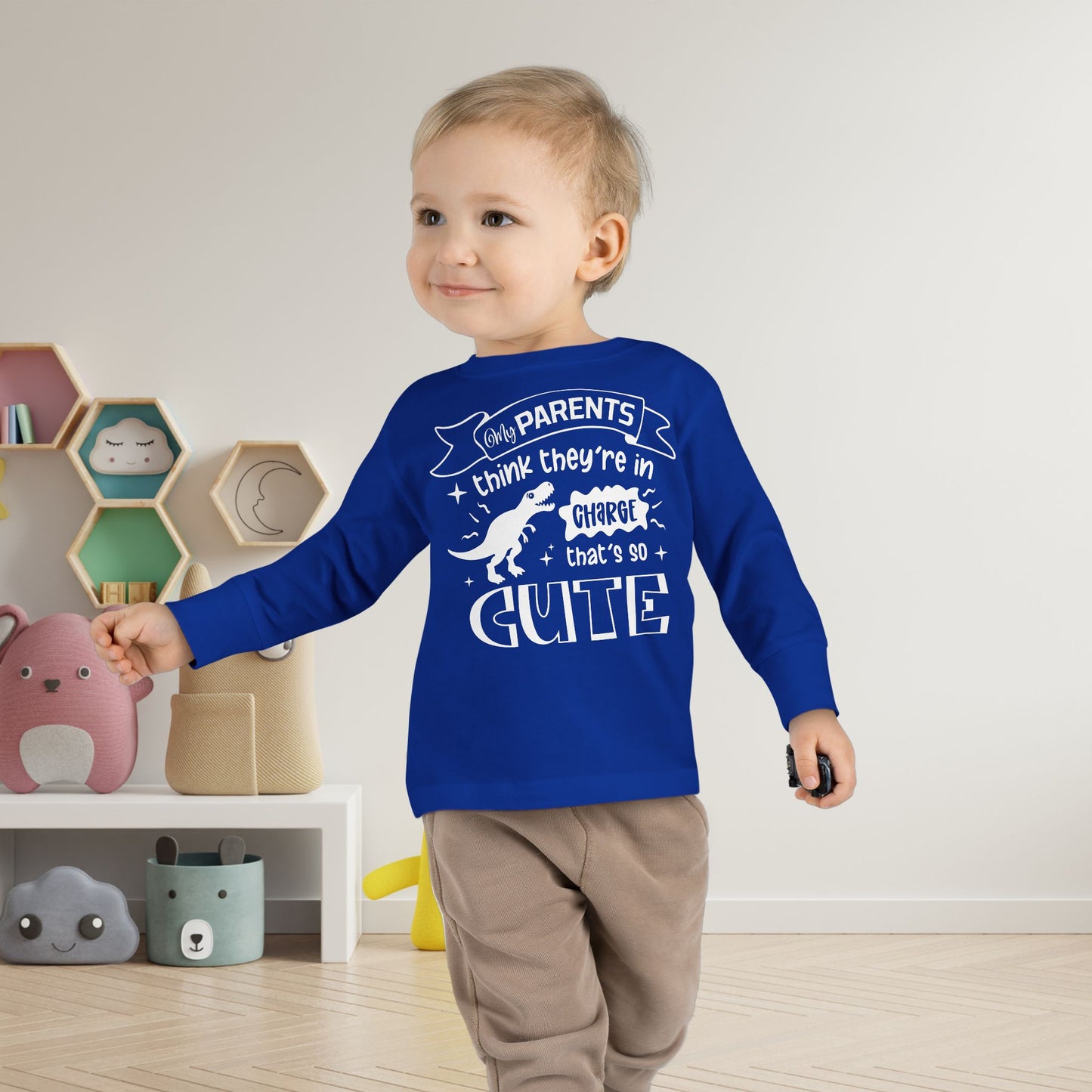 My Parents Think They're In Charge That's So Cute Toddler Long Sleeve Tee