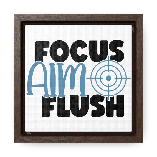 Focus, Aim, Flush Canvas Wraps, Square Frame