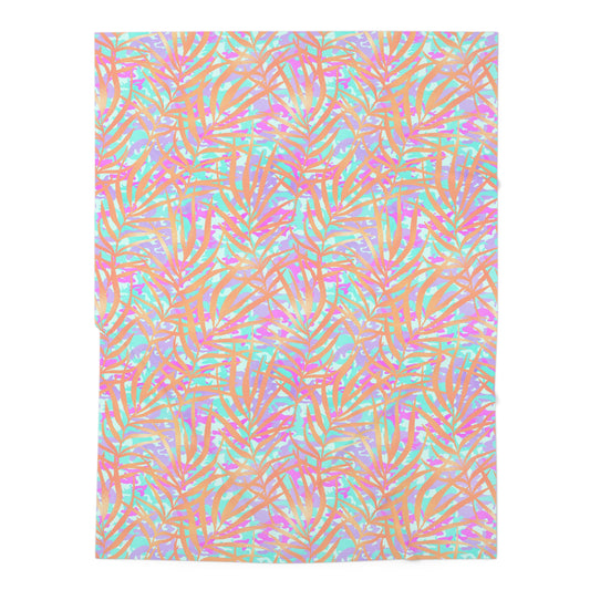 Tropical Sunset Palms Baby Swaddle Blanket