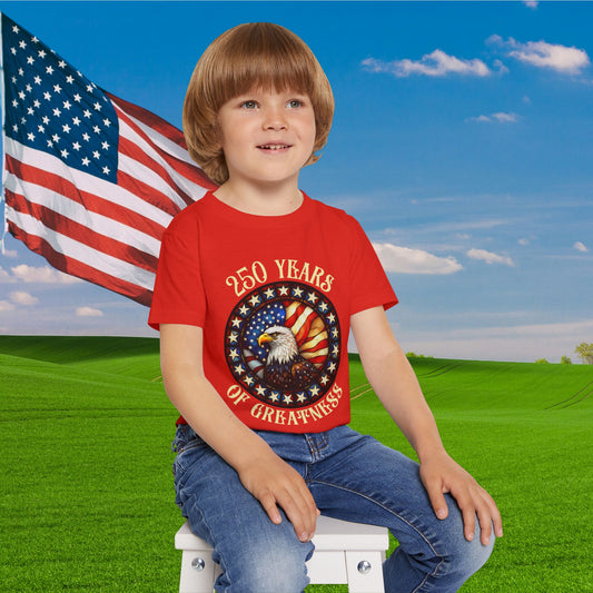 250 Years of Greatness (Stained Glass Eagle) Heavy Cotton™ Toddler T-shirt