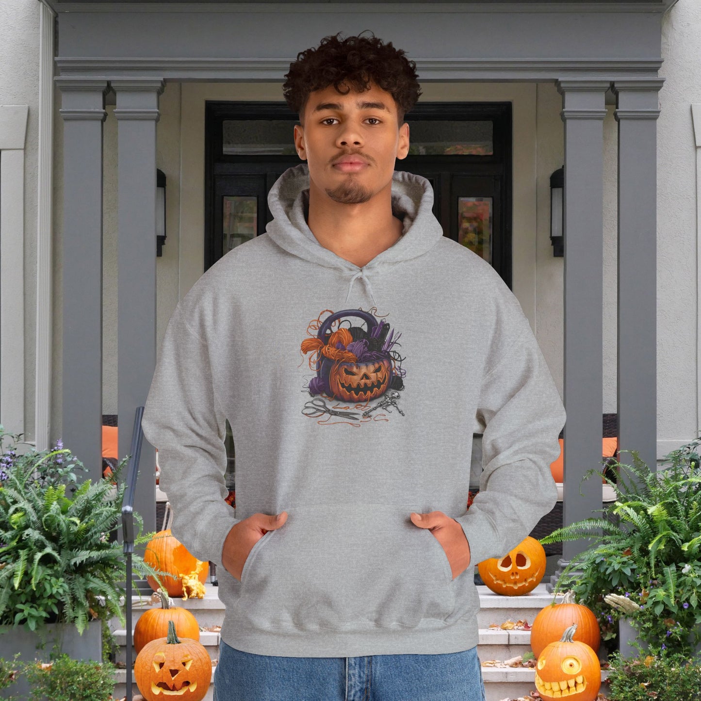 Pumpkin Yarn Basket Heavy Blend™ Hooded Sweatshirt