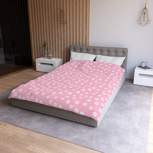 Pretty Petals & Dots Microfiber Duvet Cover