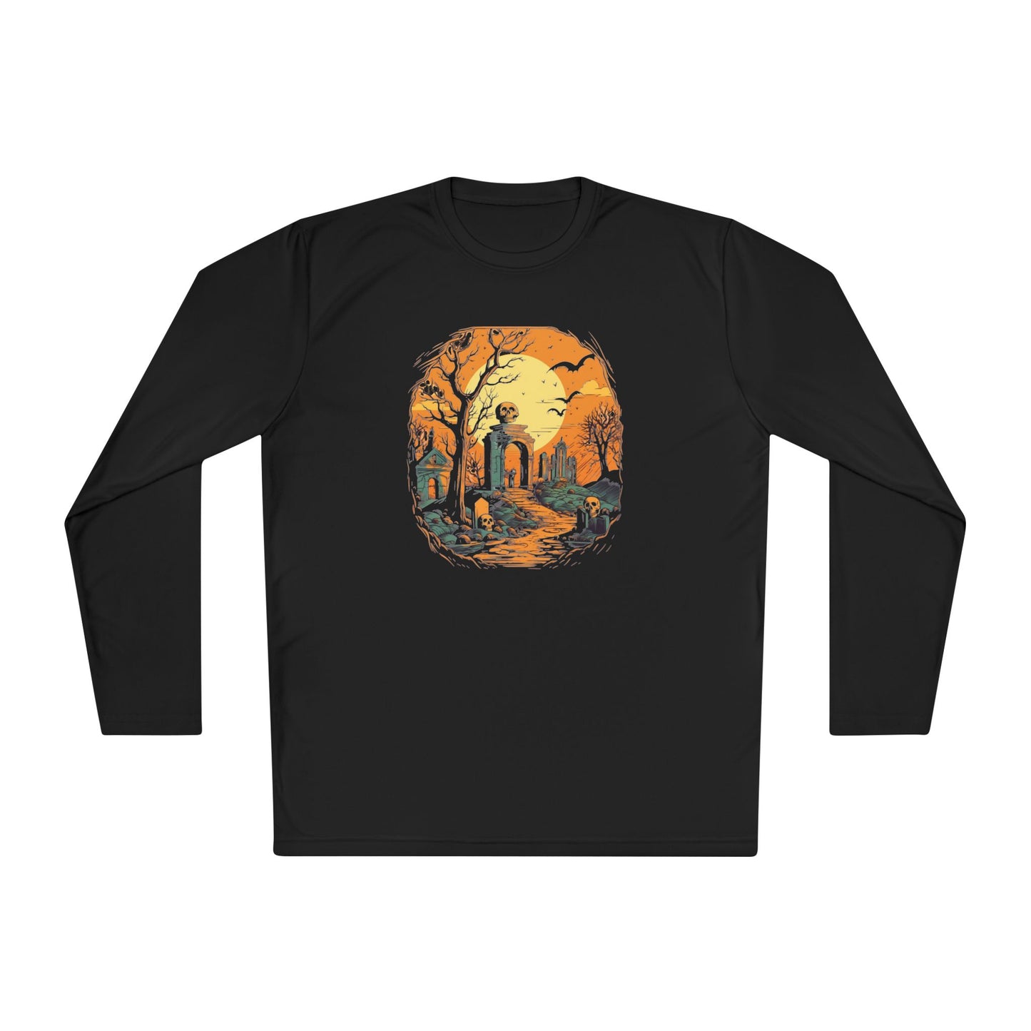 Creepy Cemetery 3 Adult Long Sleeve Tee