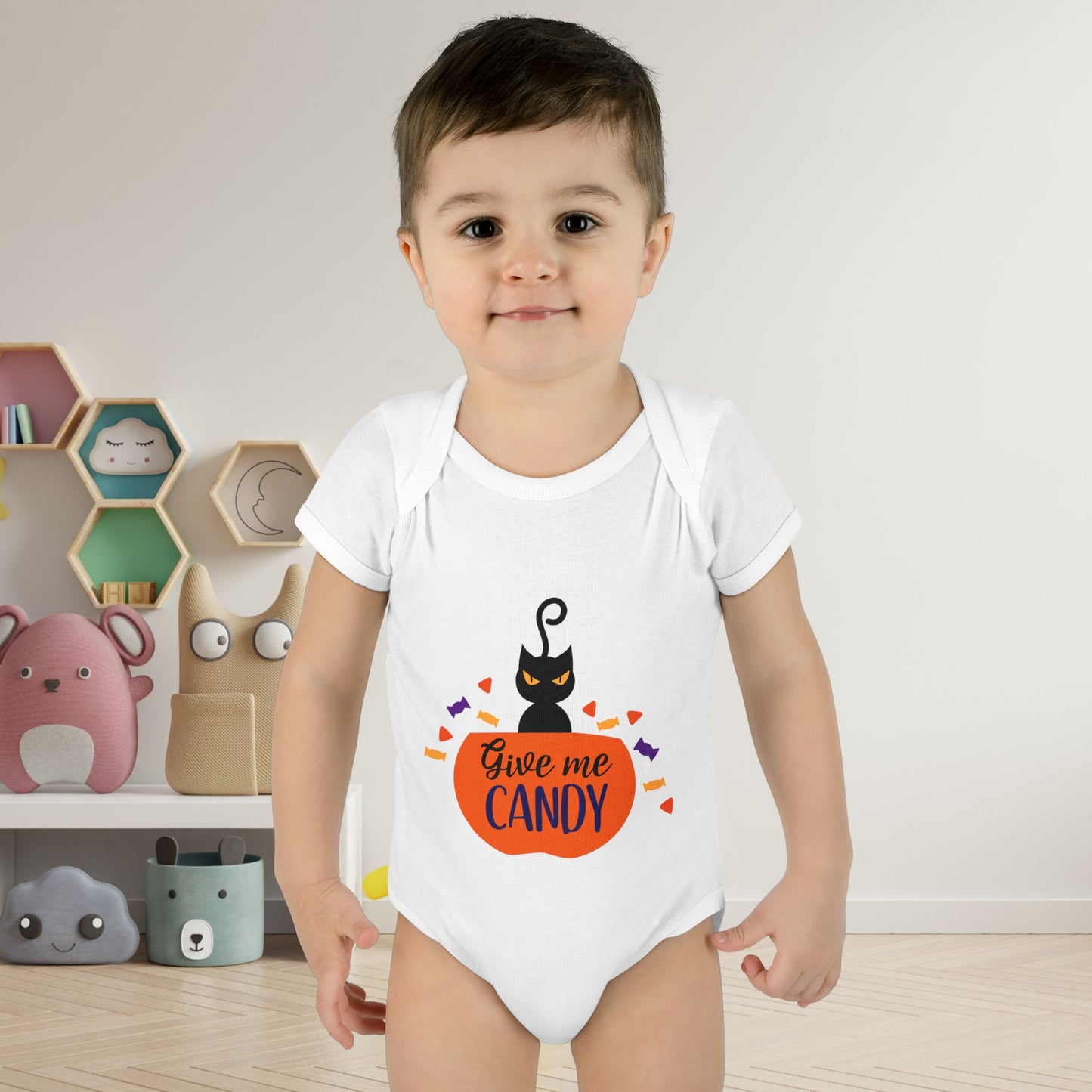 Give Me Candy Baby Rib Bodysuit