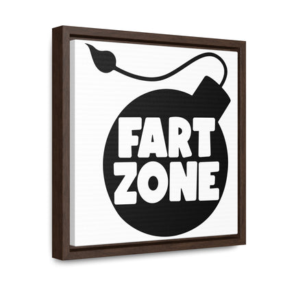 Fart Zone Canvas Wraps, Square Frame