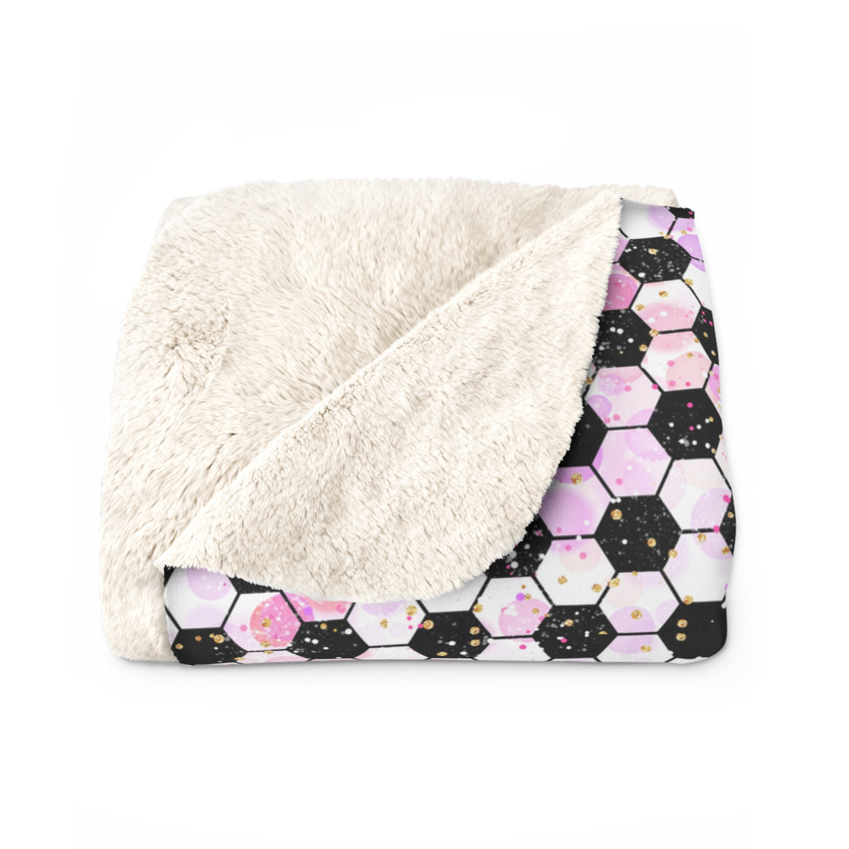 Pink Soccer Fever Fleece Blanket