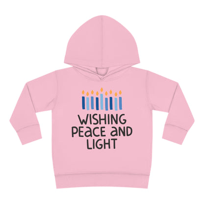 Hanukkah Wishing Peace & Light 2 Toddler Pullover Fleece Hoodie