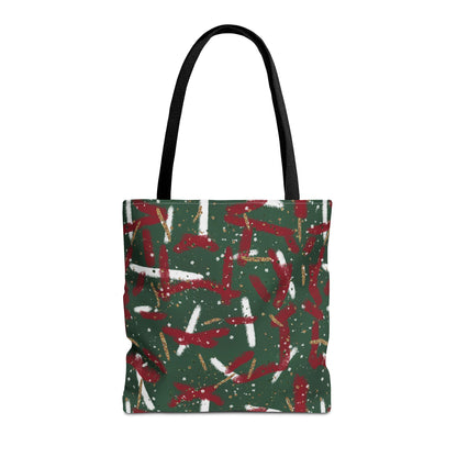 Holiday Brushstrokes Canvas Tote Bag