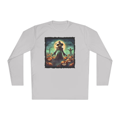 Halloween Scarecrow w/Pumpkins 4 Adult Long Sleeve Tee