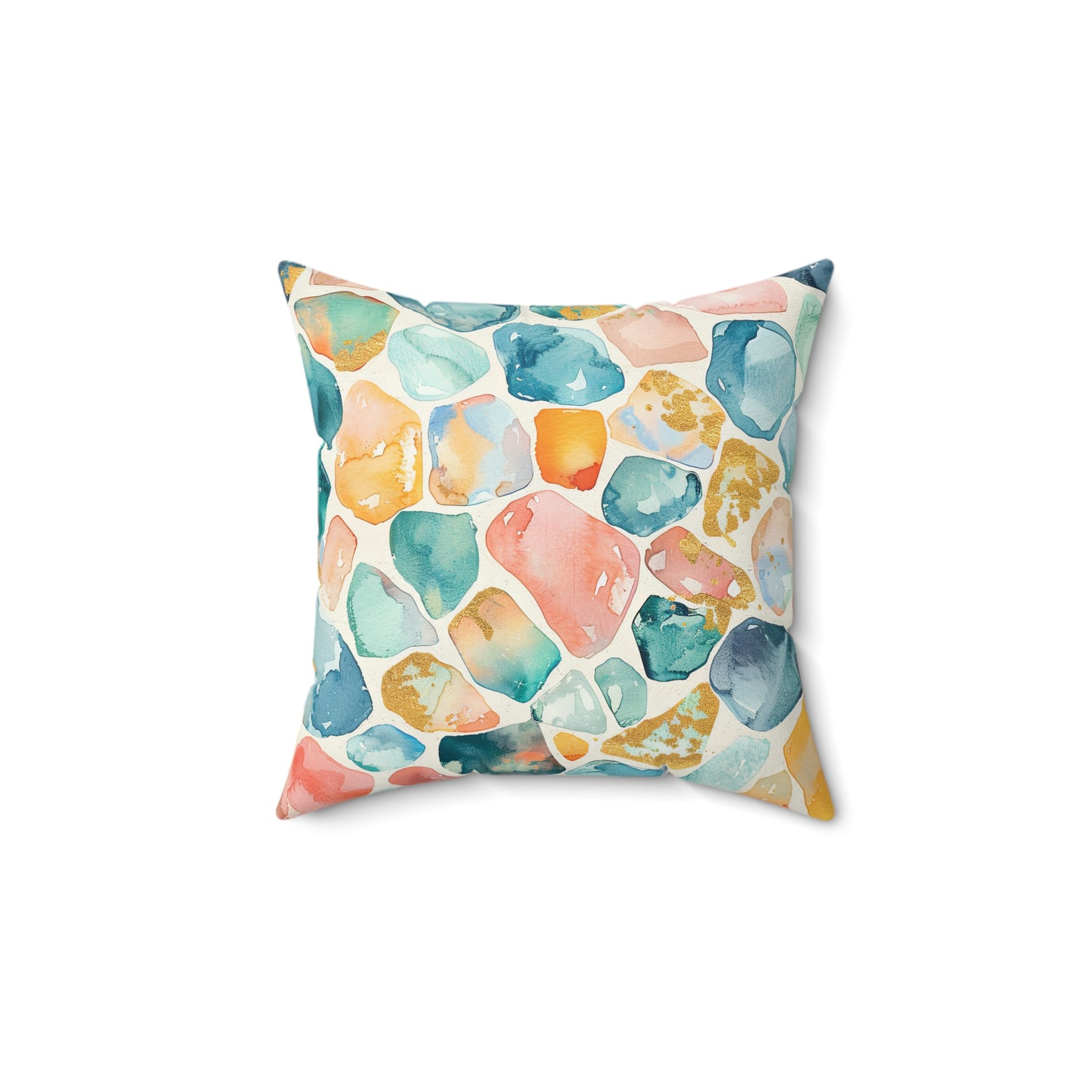 Ocean Pebble Drift Throw Pillow