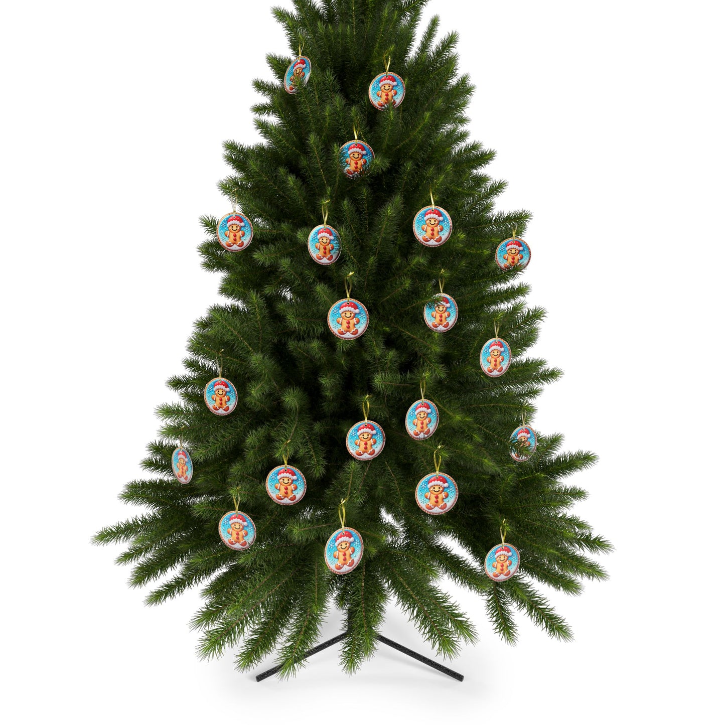 Jolly Gingerbread Glass Ornament