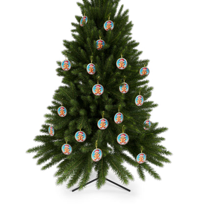 Jolly Gingerbread Glass Ornament