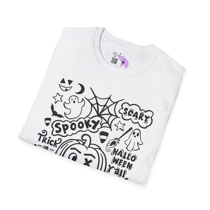 Scary Spooky Halloween Y'all Adult T-shirt