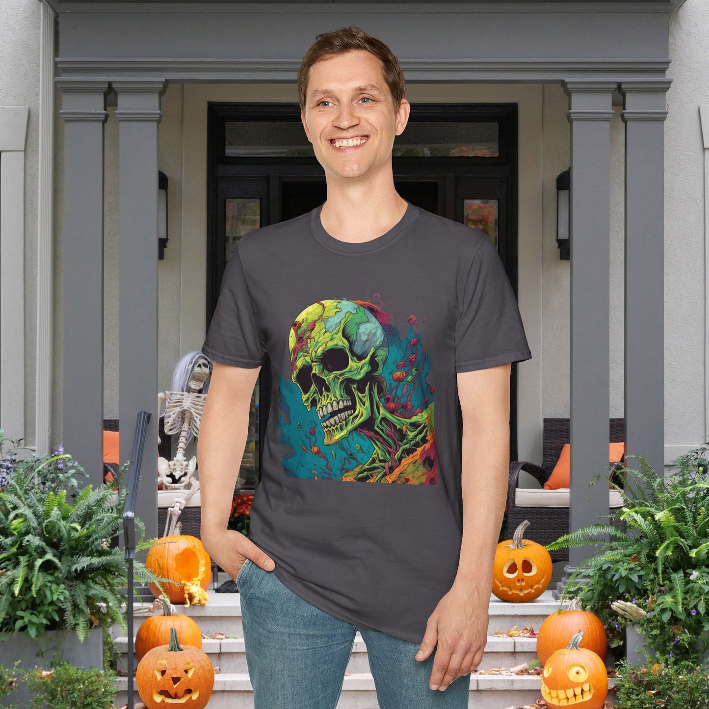 Surreal Skullscape Adult T-shirt