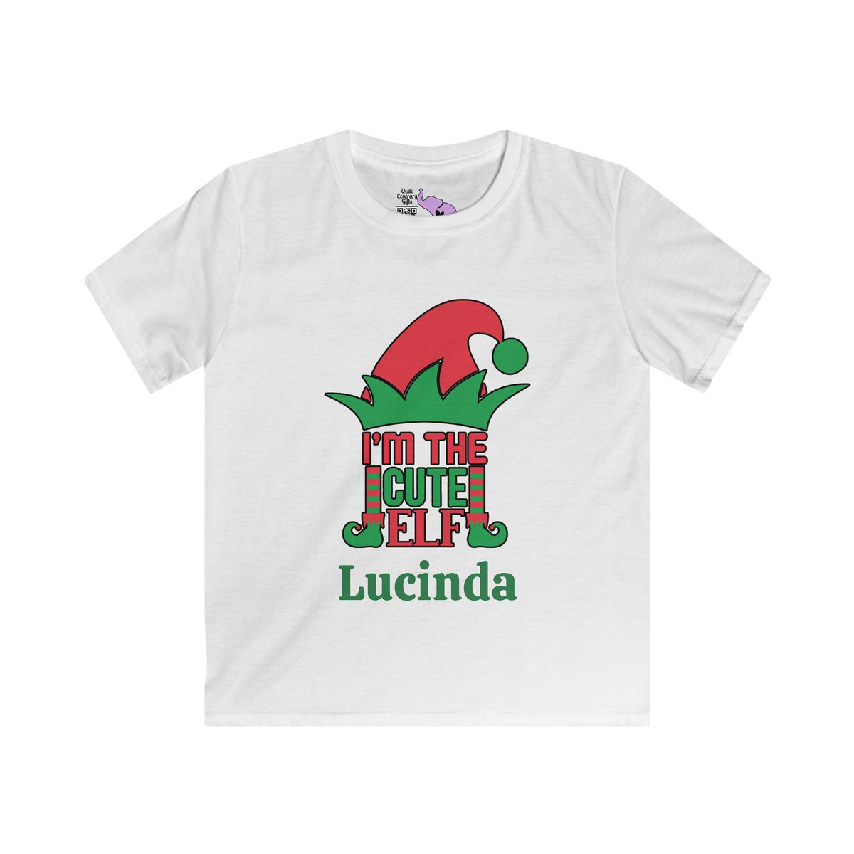 I'm The Cute Elf Personalized Youth Softstyle Tee