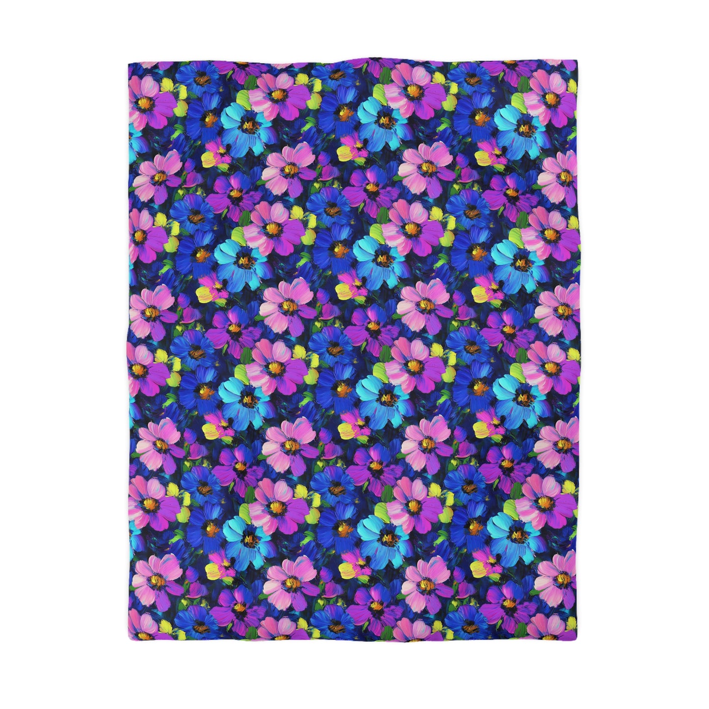 Watercolor Daisies Microfiber Duvet Cover
