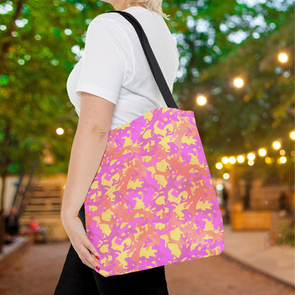 Sunset Sorbet Camo Canvas Tote Bag