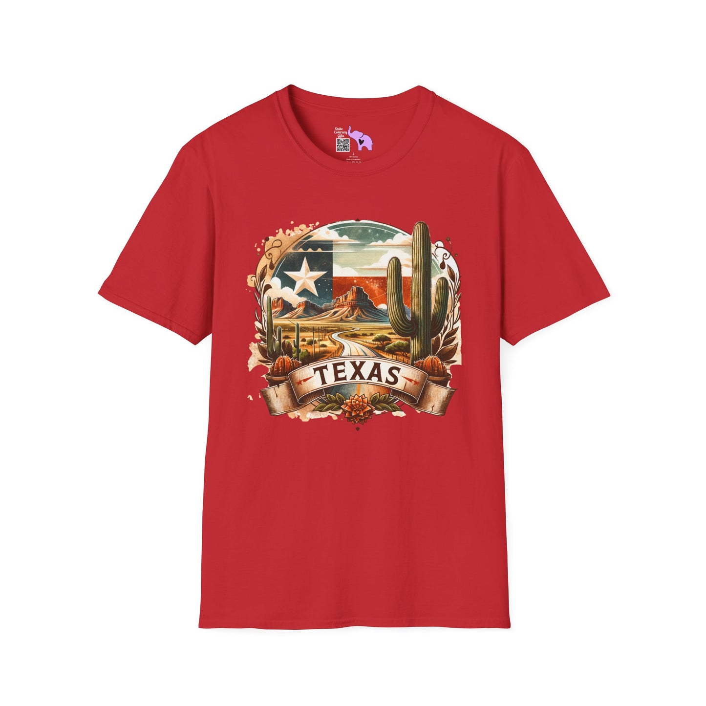 Texas Desert Roads 3 Adult Unisex Tshirt