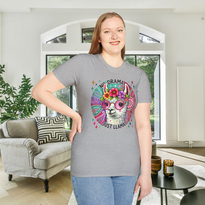 No Drama Just Llama Adult T-shirt