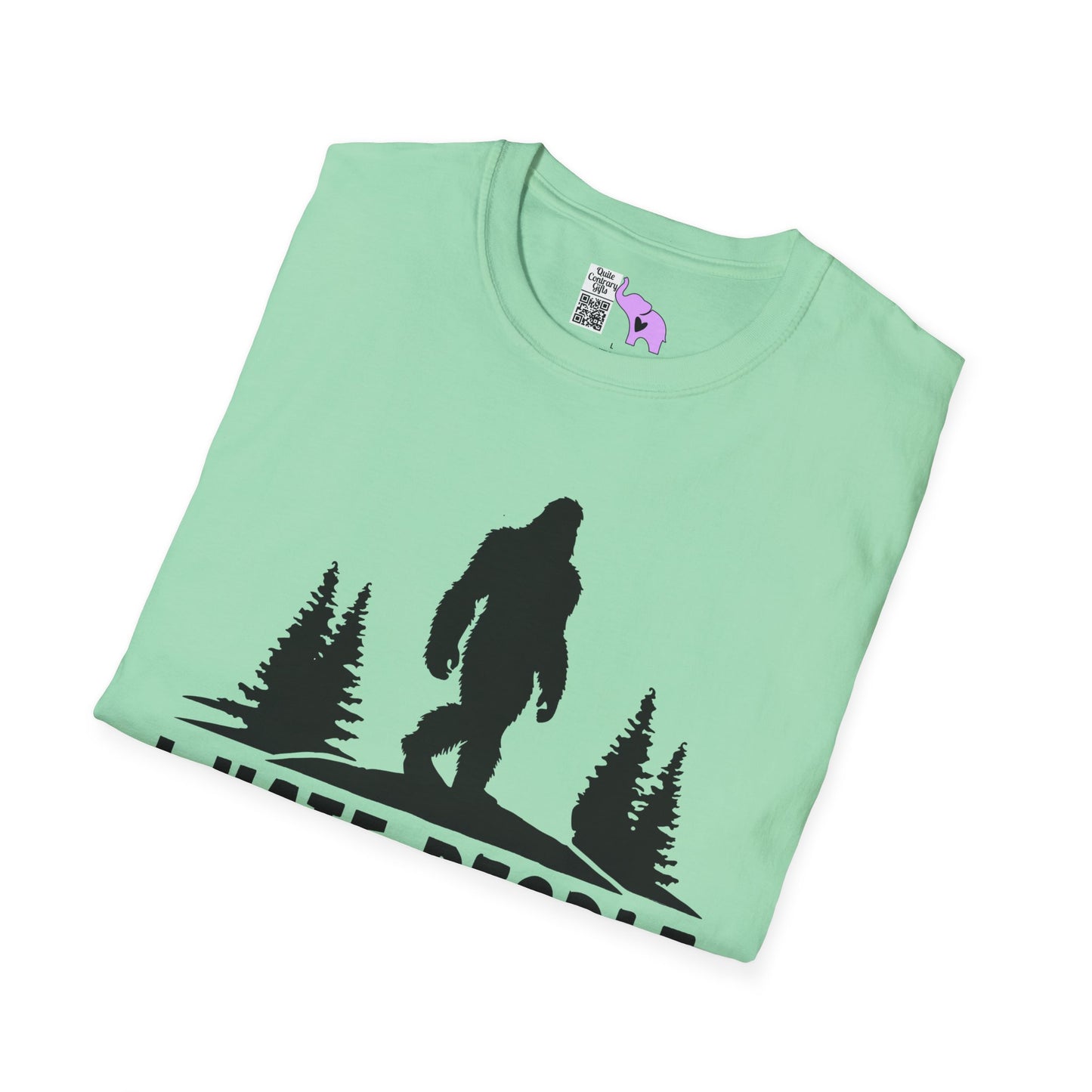 Bigfoot: I Hate People Adult T-shirt
