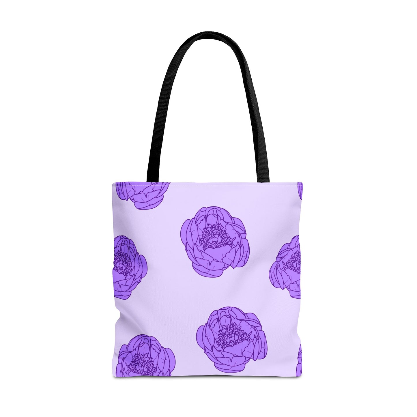 Lilac Mist Peonies Canvas Tote Bag