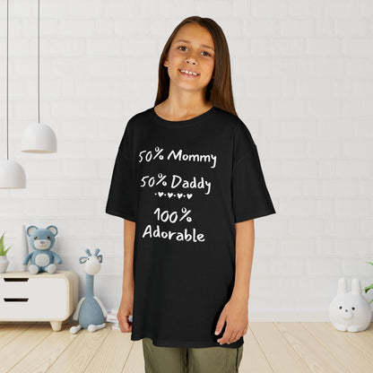 50% Mommy 50% Daddy 100% Adorable Kids Heavy Cotton™ Tee