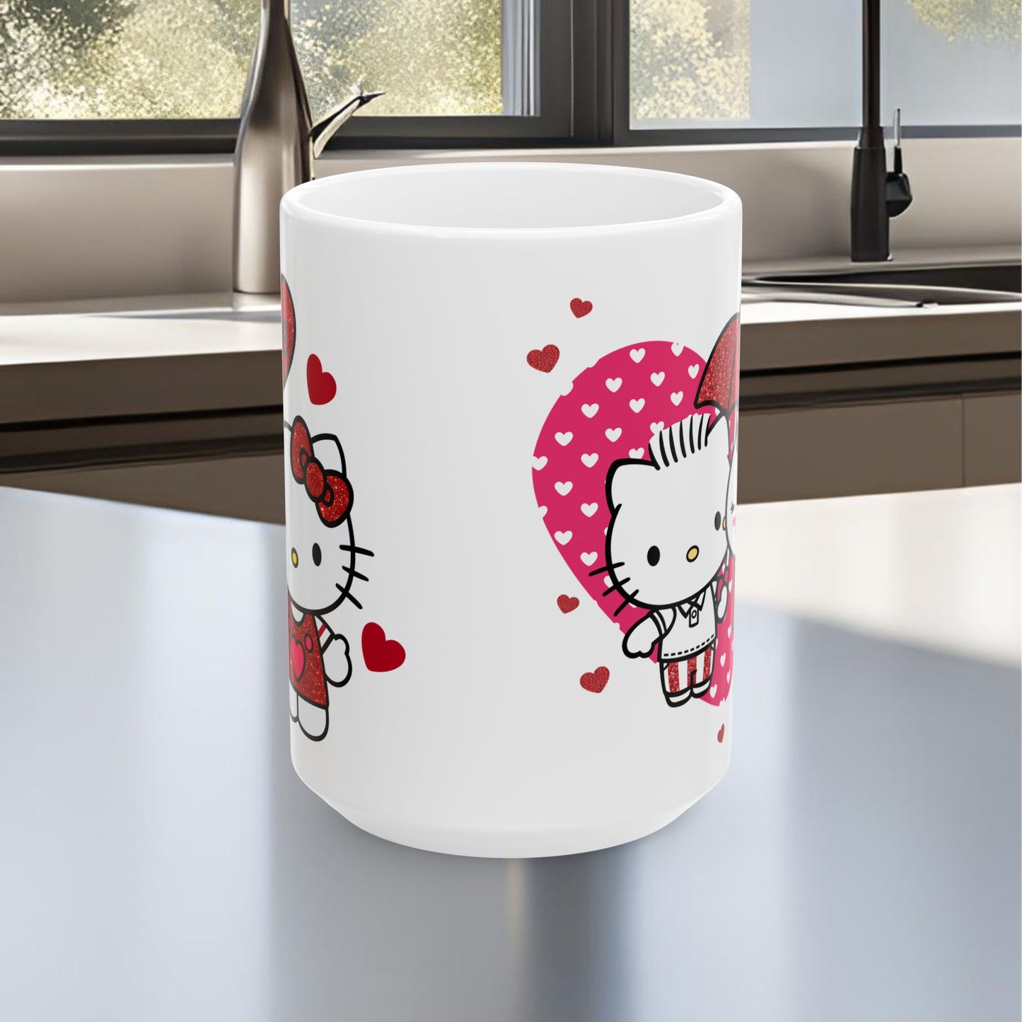 Hello Kitty Valentine Ceramic Mug, (11oz, 15oz)