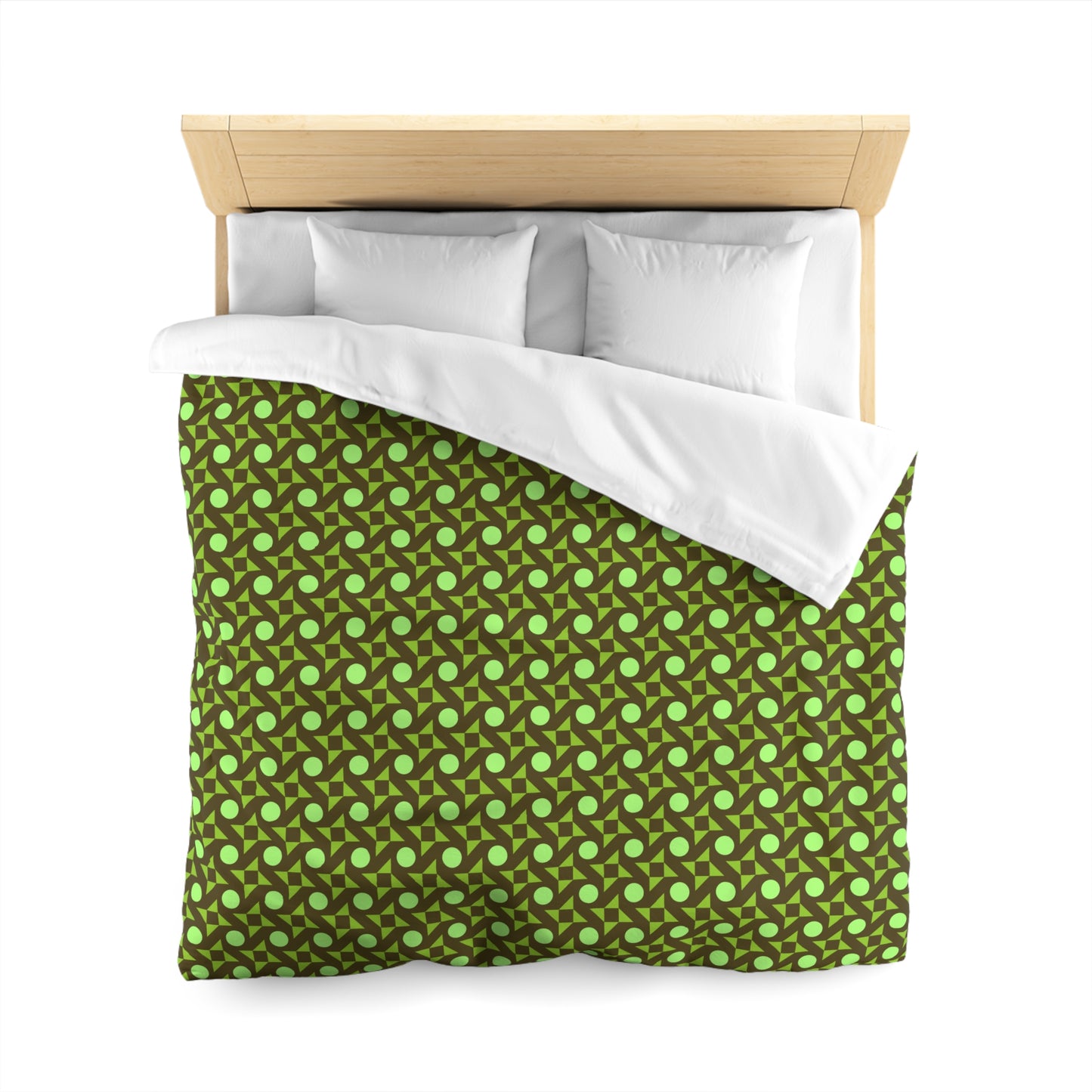 Pistachio Pinwheels Microfiber Duvet Cover
