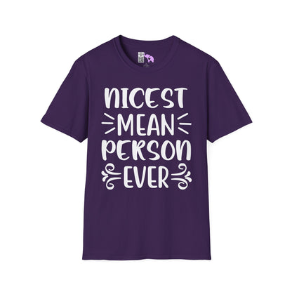 Nicest Mean Person Ever Adult T-shirt