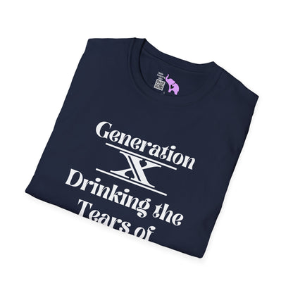 GenX Drinking Millennial Tears Adult T-shirt
