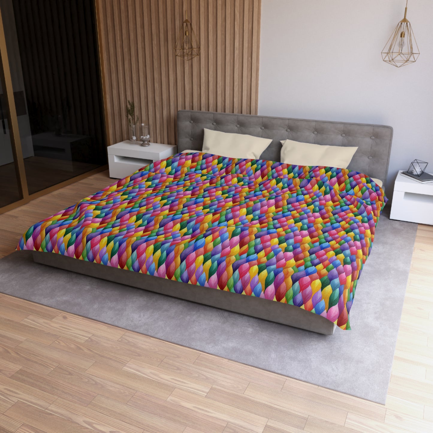 Vivid Vortex Microfiber Duvet Cover