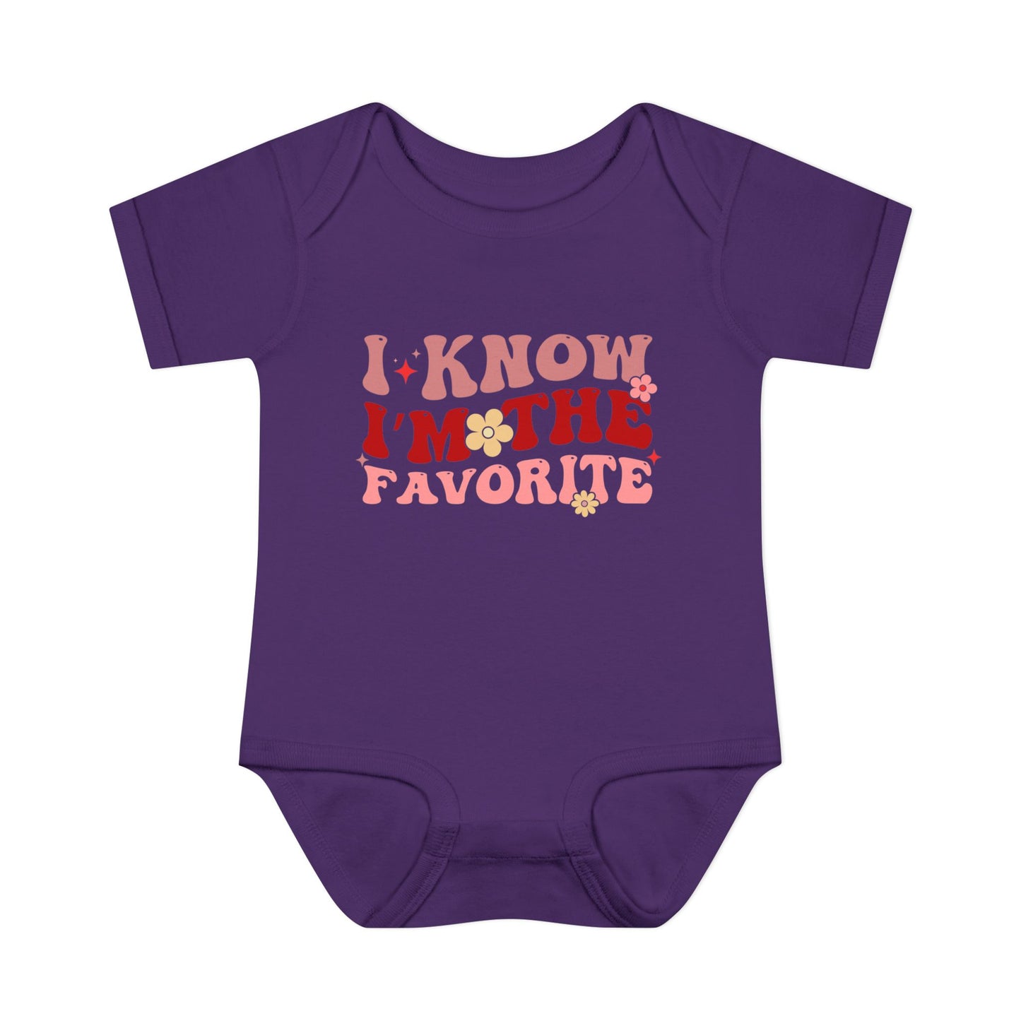 I Know I'm The Favorite Infant Baby Rib Bodysuit