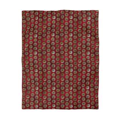 Majestic Crimson Daisies Duvet Bedding Set