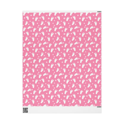 Baby Steps in Pink Wrapping Paper
