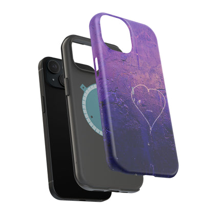 Purple Heart Wall MagSafe® Compatible Tough Case for iPhone