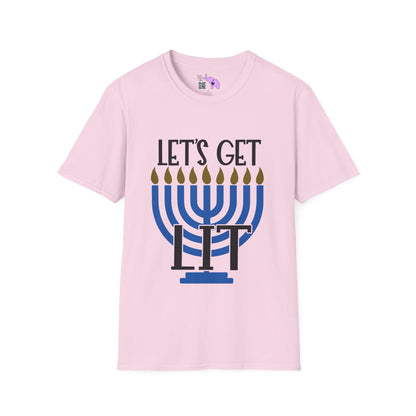 Lets Get Lit Menorah Adult T-shirt