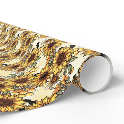 Honecombs & Sunflowers Wrapping Paper