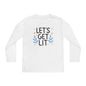 Hanukkah Let's Get Lit Youth Long Sleeve Tee