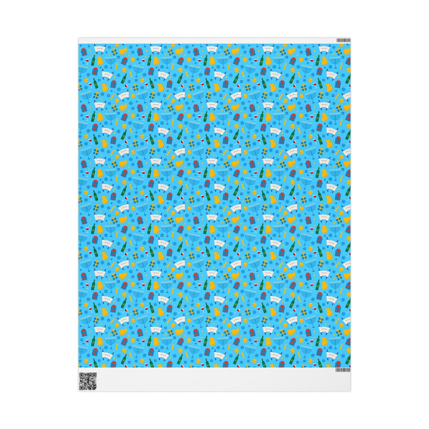 Illuminated Symbols Hanukkah Wrapping Paper