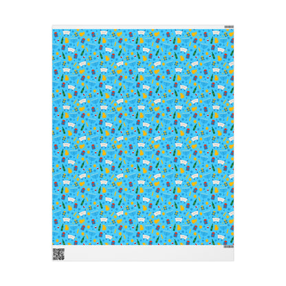 Illuminated Symbols Hanukkah Wrapping Paper