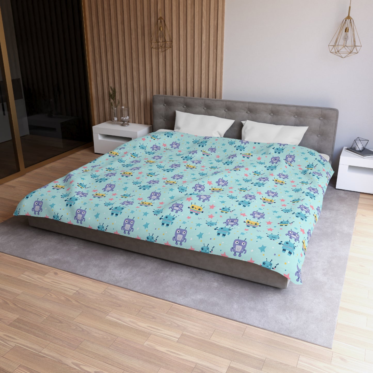 Robo Galaxy Giggles Microfiber Duvet Cover
