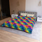 Rainbow Watercolors Microfiber Duvet Cover