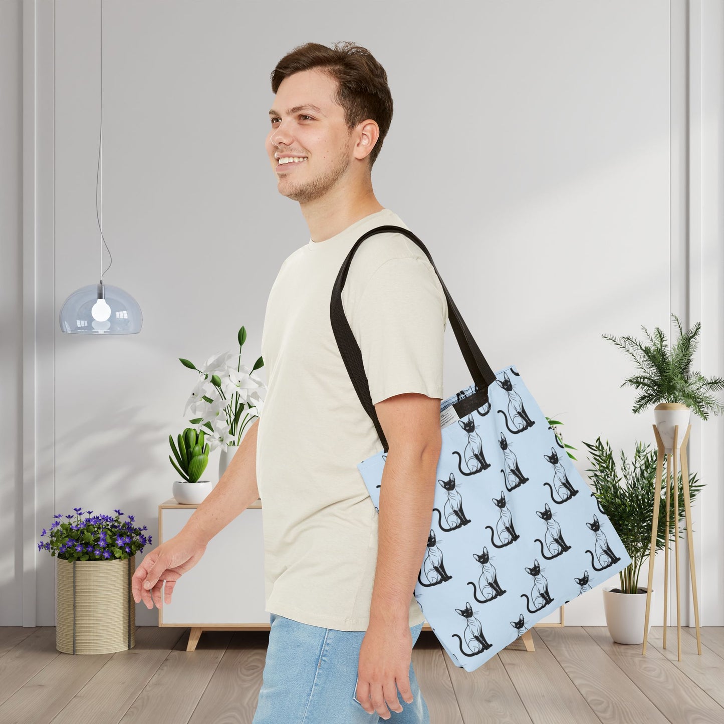 Siamese Charm – Ocean Breeze Canvas Tote Bag