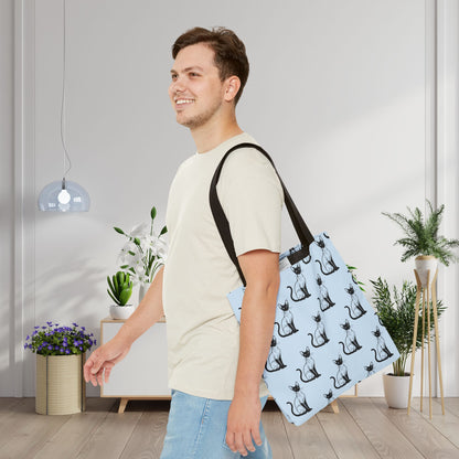 Siamese Charm – Ocean Breeze Canvas Tote Bag
