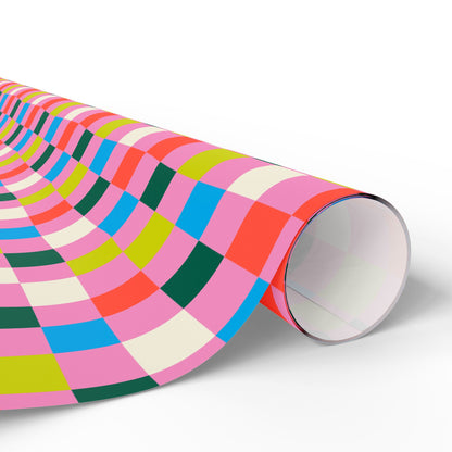 Bubblegum Grid Wrapping Paper