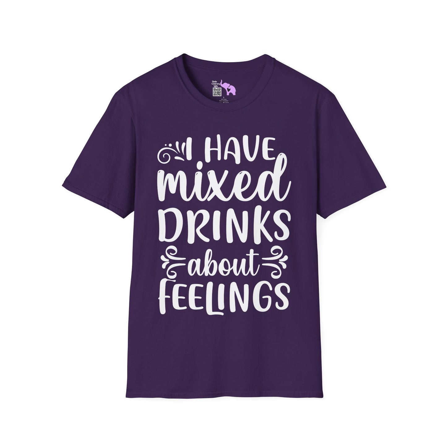 I Have Mixed Drinks About My Feelings Adult T-shirt