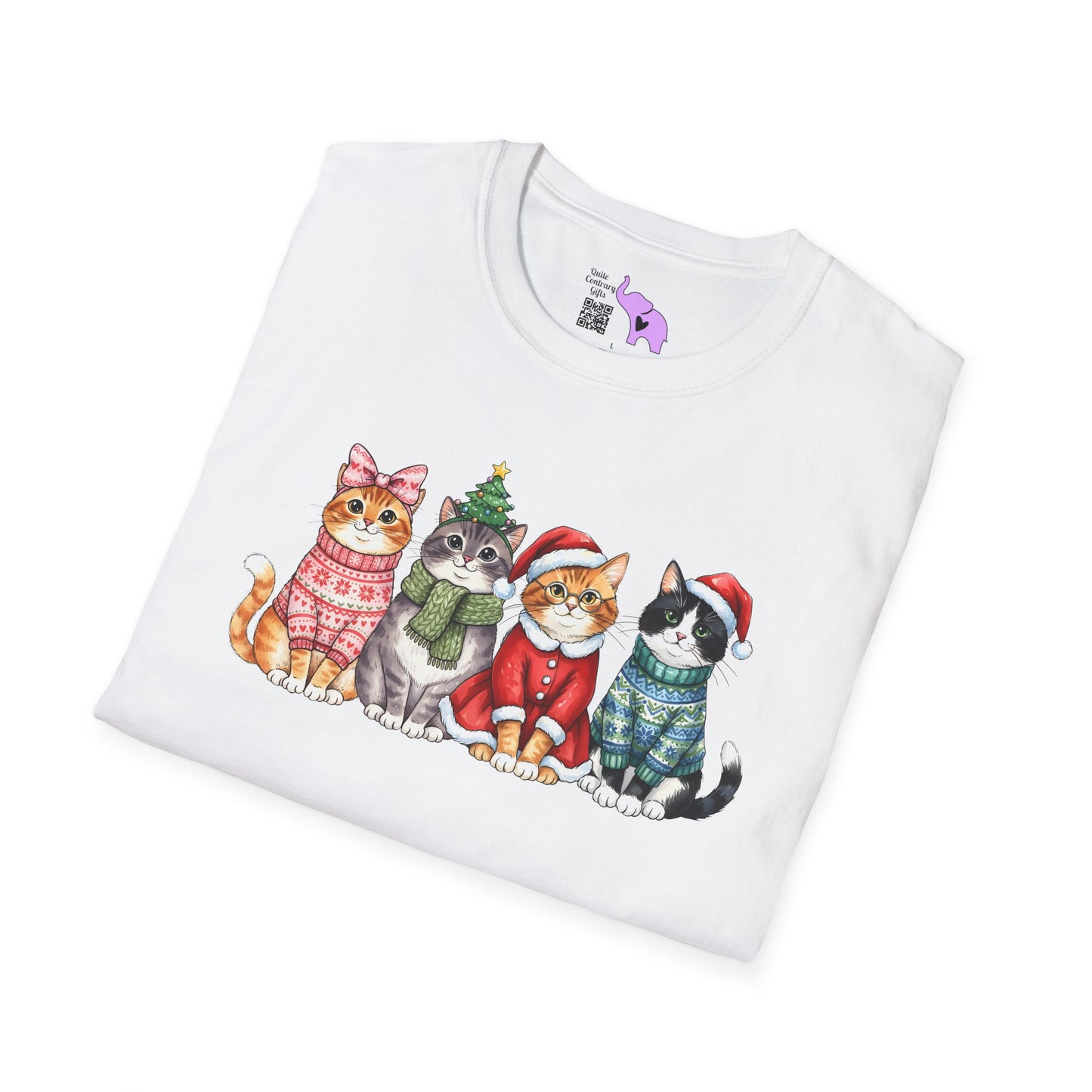 Meowy Christmas Crew Adult T-shirt