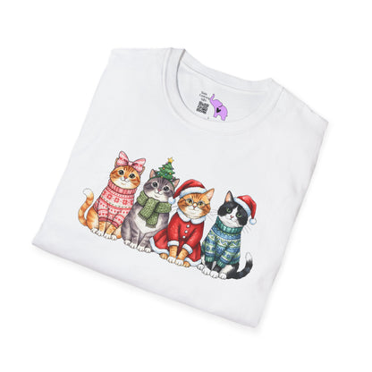 Meowy Christmas Crew Adult T-shirt