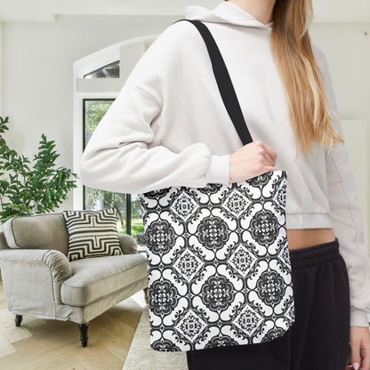 Ornamental Symmetry Canvas Tote Bag
