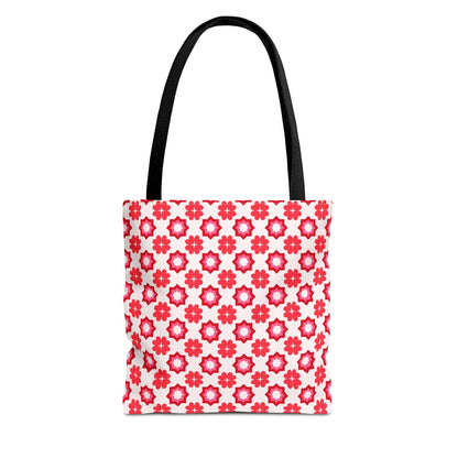 Scarlet Star Garden Canvas Tote Bag